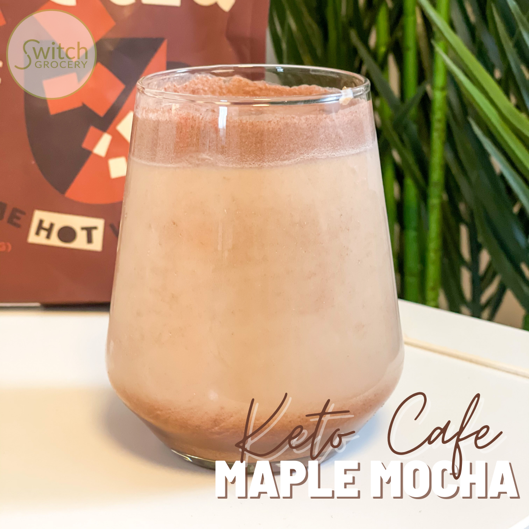 Keto bulletproof cafe mocha with peanut butter