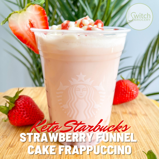 Keto Starbucks strawberry funnel cake Frappuccino 