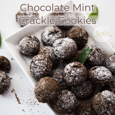 Chocolate Mint Crackle Cookies
