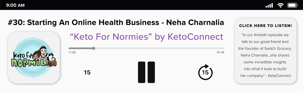 SwitchGrocery on Keto for Normies Podcast - Starting an online business