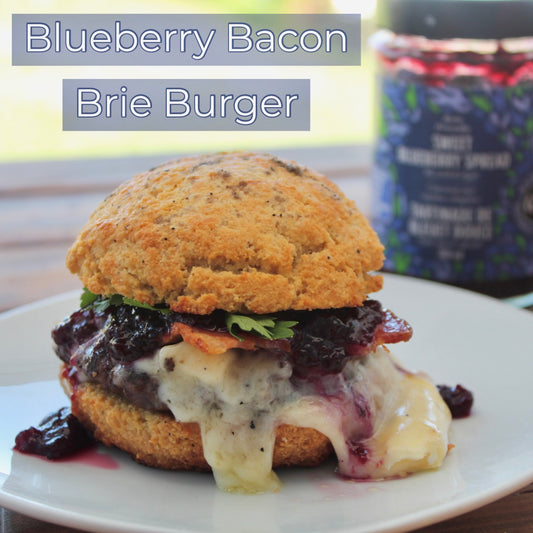 Blueberry Bacon Brie Burger