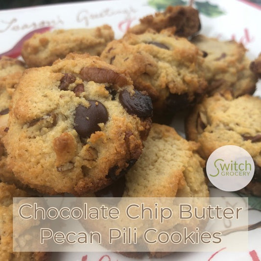 Chocolate Chip Butter Pecan Pili Cookies