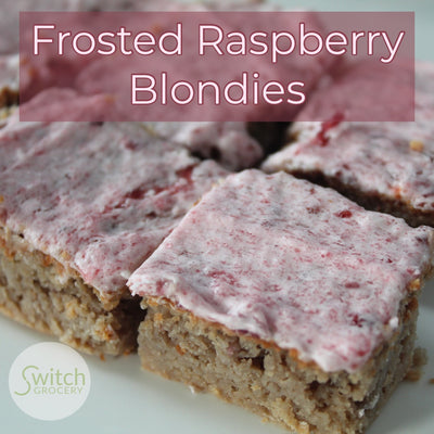 Frosted Raspberry Blondies