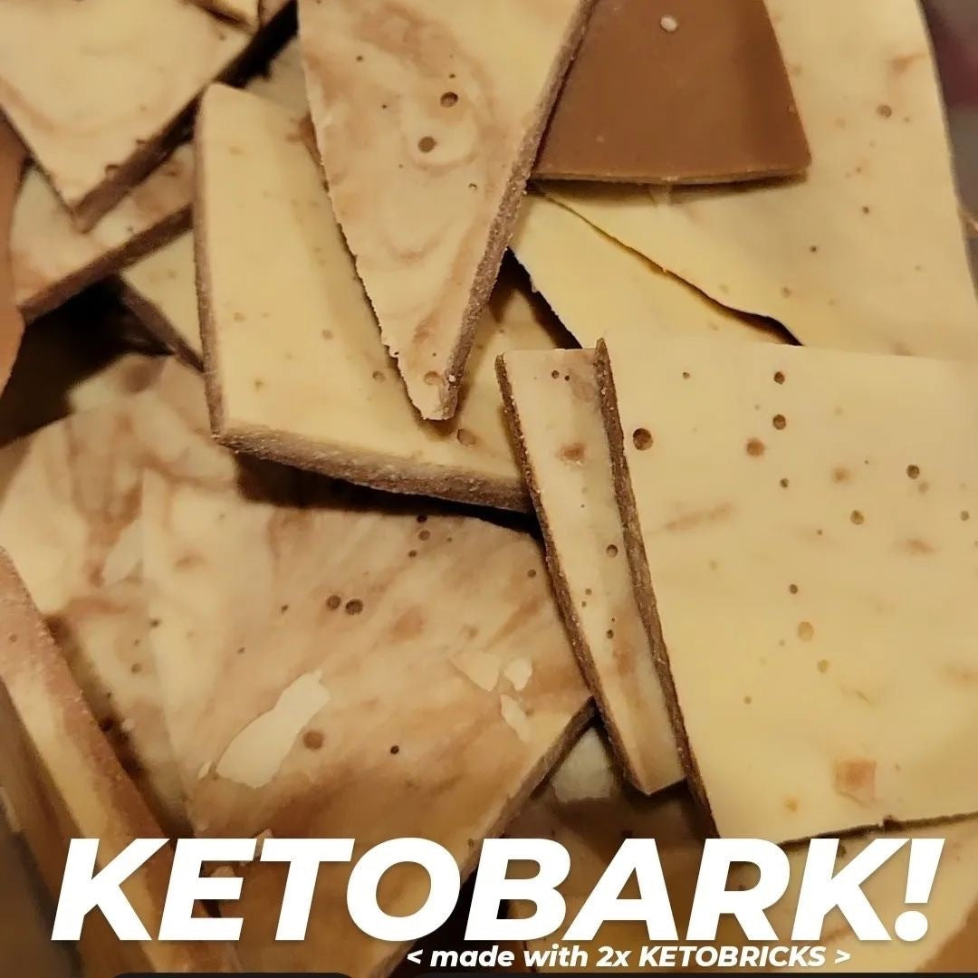 Keto Brick Bark Recipe on SwitchGrocery Canada - made with Keto Brick Keto Brainz Nootropic Icing and Keto Brick Peanut Butter