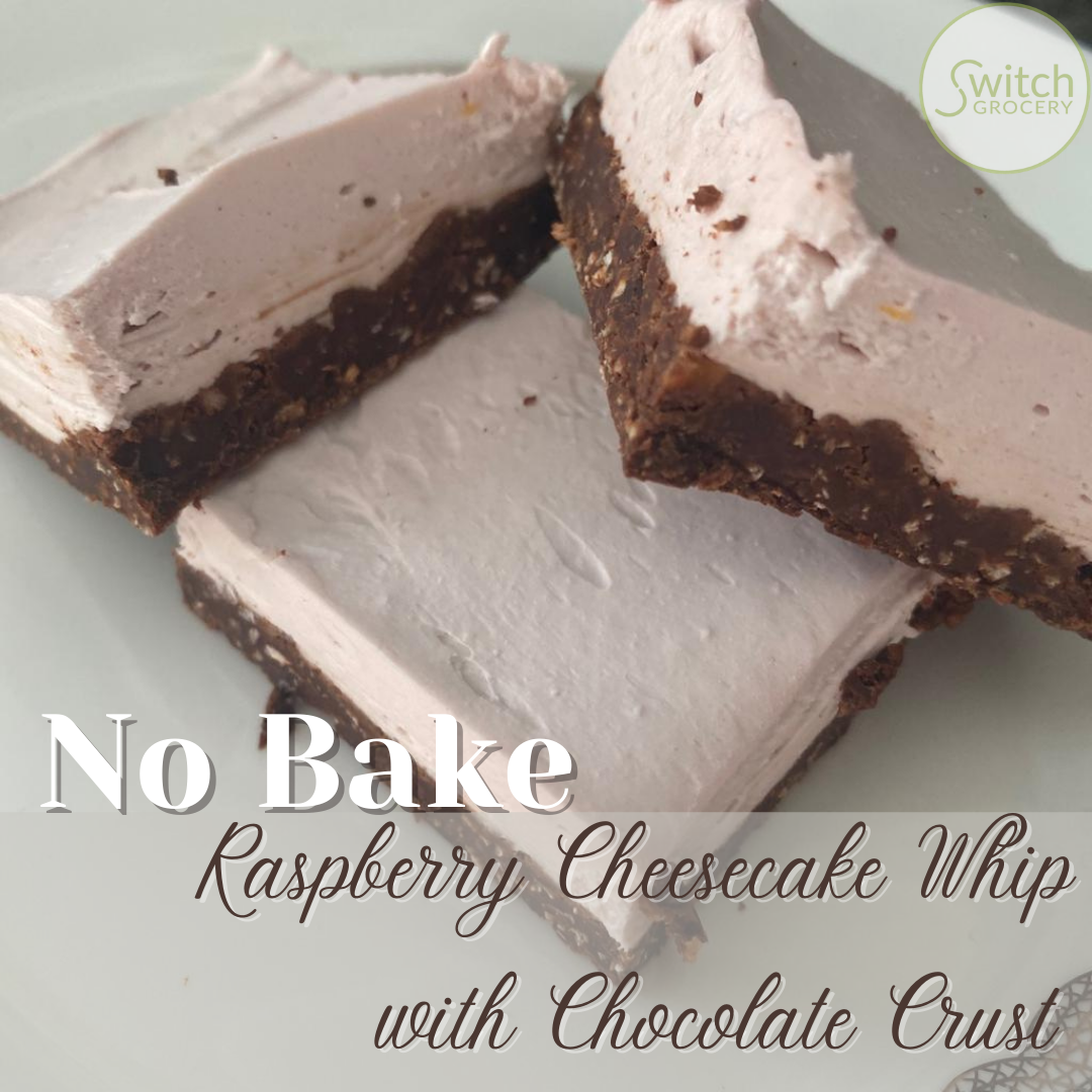 No Bake Raspberry Cheesecake Whip with Chocolate Crust on SwitchGrocery Canada