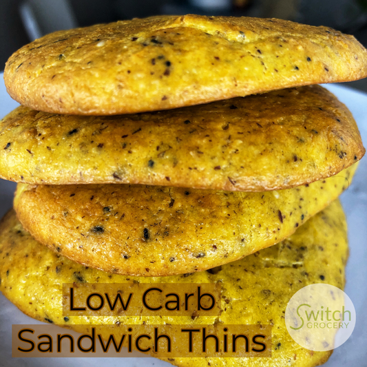 low carb keto sandwich thins bake in a minute 90 second bread