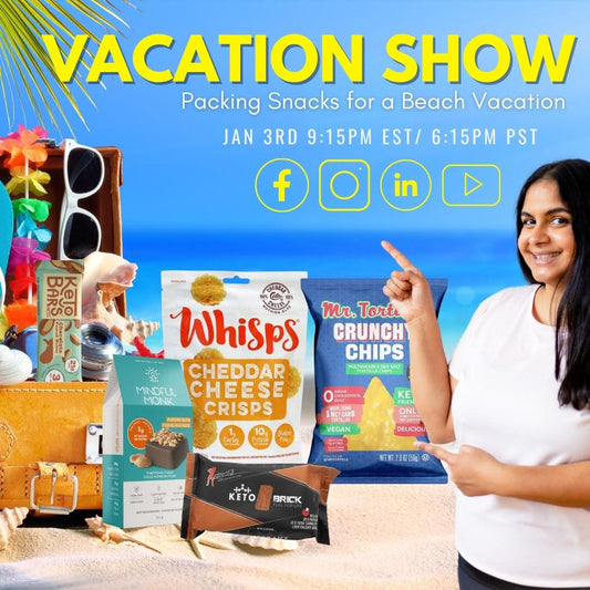 SwitchGrocery Canada Live Vacation Show - what to take with you on a low carb diabetes friendly vacation Instagram Facebook