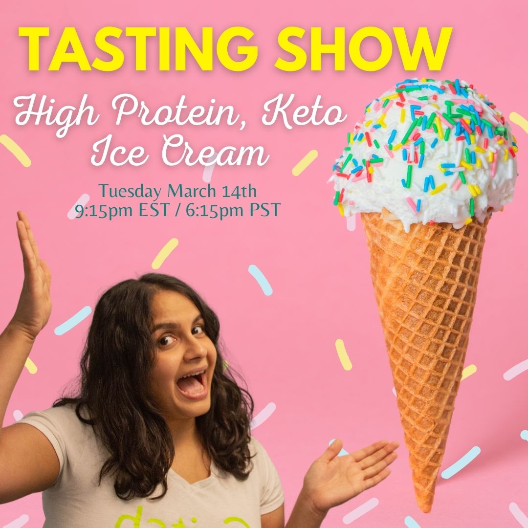 Tasting Show - Keto Chow Ice Cream made with Ninja Creami - low carb and sugar free, on SwitchGrocery Canada Instagram and YouTube