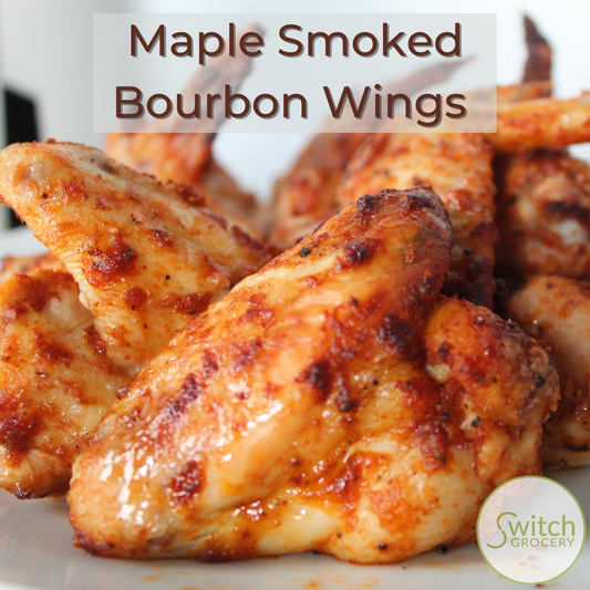 maple smoked bourbon bbq wings