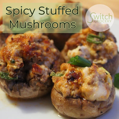 Miso Stuffed Mushrooms