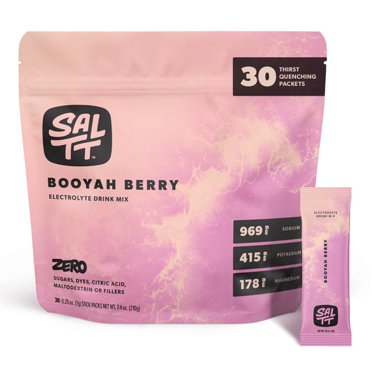 SALTT - Booyah Berry Electrolytes Powder Flavored Drink Mix - 30 Hydration Packets -