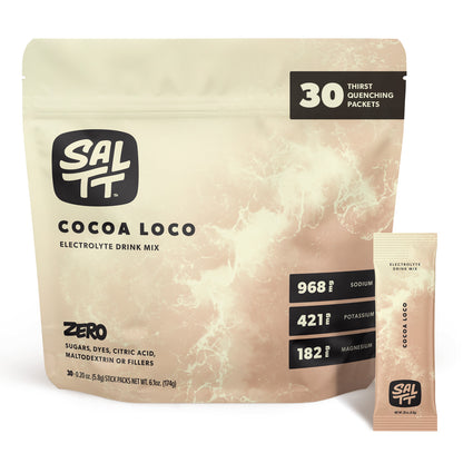 SALTT - Cocoa Loco Electrolytes Powder Flavored Drink Mix - 30 Hydration Packets