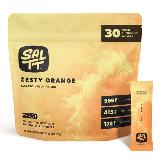 SALTT - Zesty Orange Electrolytes Powder Flavored Drink Mix - 30 Hydration Packets