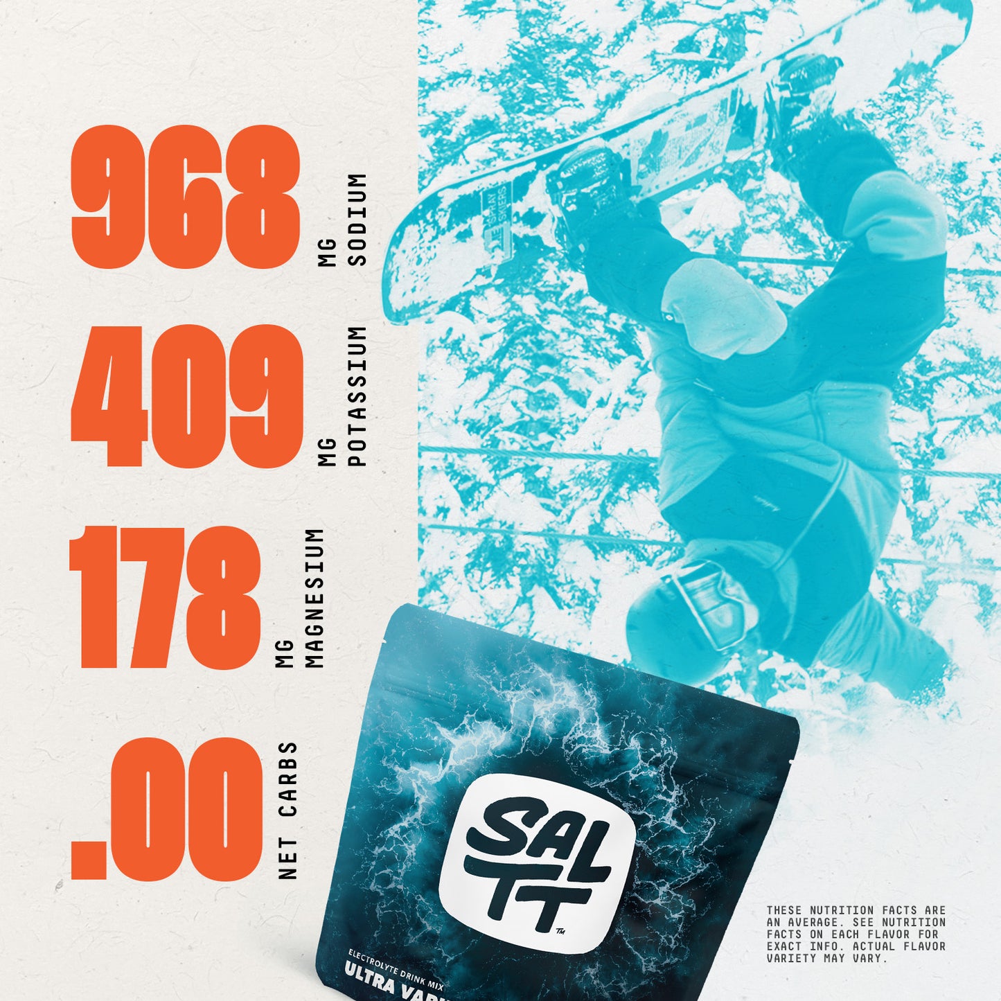SALTT - Ultra Variety Electrolytes Powder Flavored Drink Mix - 30 Hydration Packets