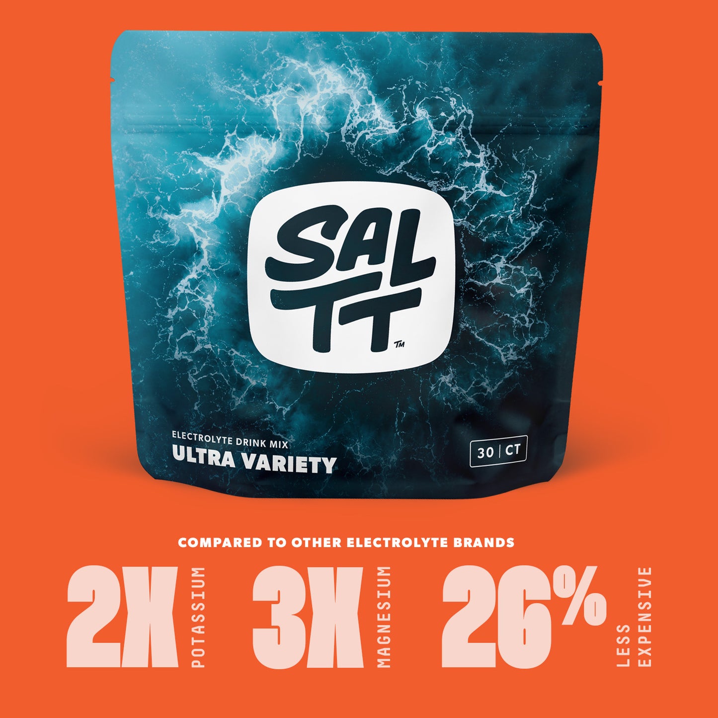 SALTT - Ultra Variety Electrolytes Powder Flavored Drink Mix - 30 Hydration Packets