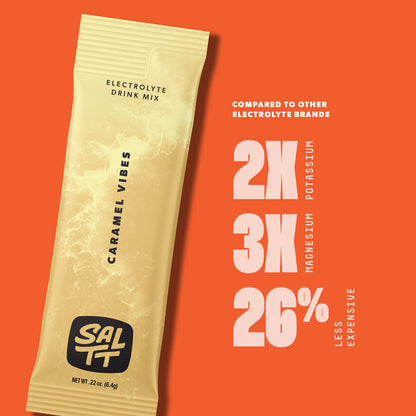 SALTT - Caramel Vibes Electrolytes Powder Flavored Drink Mix - 30 Hydration Packets