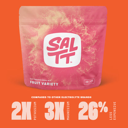 SALTT - Fruit Variety Electrolytes Powder Flavored Drink Mix - 30 Hydration Packets