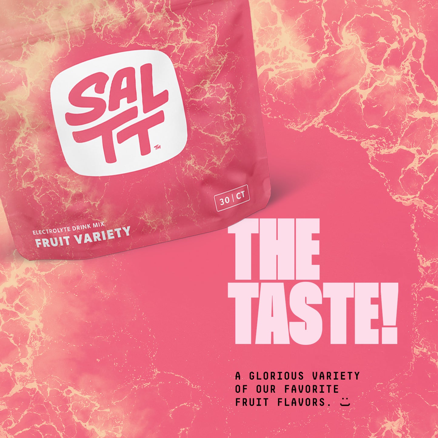 SALTT - Fruit Variety Electrolytes Powder Flavored Drink Mix - 30 Hydration Packets