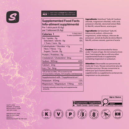 SALTT - Booyah Berry Electrolytes Powder Flavored Drink Mix - 30 Hydration Packets -
