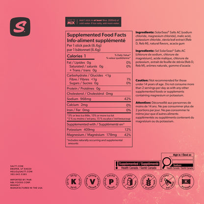 SALTT - Fruit Variety Electrolytes Powder Flavored Drink Mix - 30 Hydration Packets