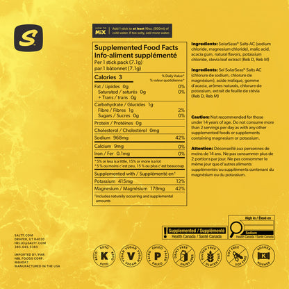 SALTT - Stoked Mango Electrolytes Powder Flavored Drink Mix - 30 Hydration Packets