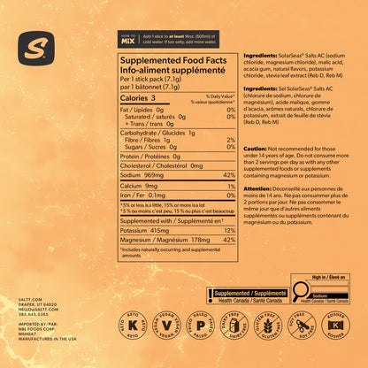 SALTT - Zesty Orange Electrolytes Powder Flavored Drink Mix - 30 Hydration Packets