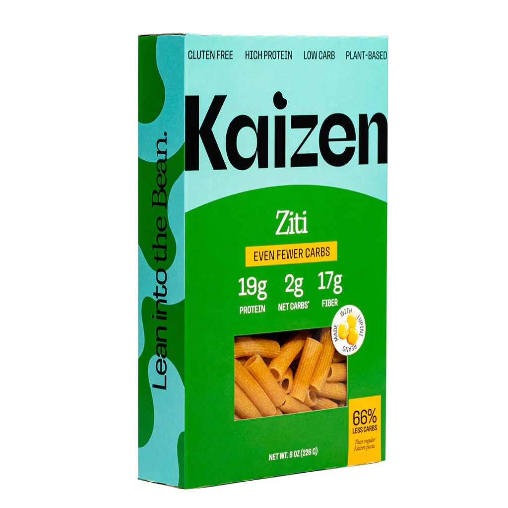 Kaizen 2g net carb ziti pasta keto pasta