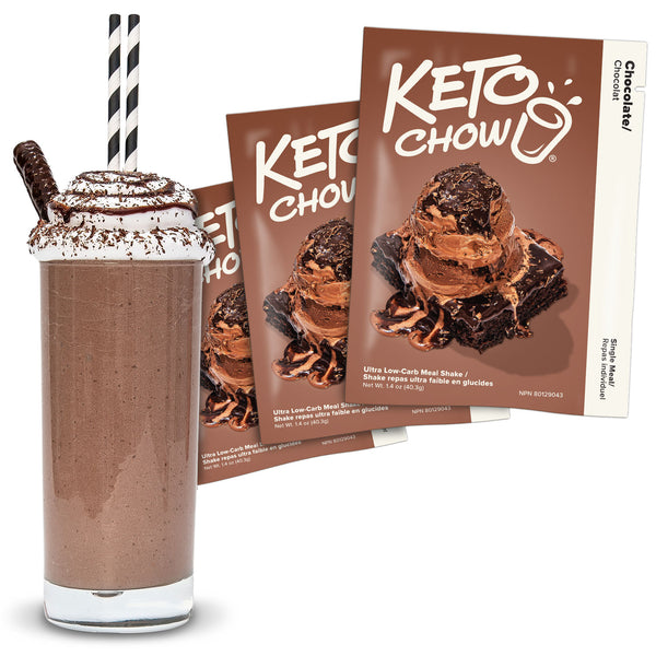 Keto Chow Chocolate Keto Shake Single Packs in Canada