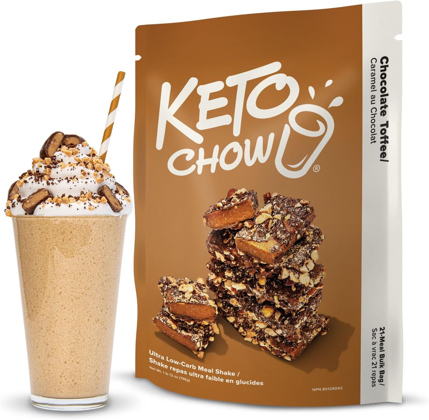 Keto Chow Chocolate Toffee Keto Meal Protein Shake in Canada