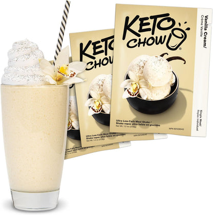 Keto Chow Vanilla Cream 3 pack singles available in Canada