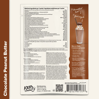 Keto Chow Chocolate Peanut Butter Nutrition in Canada