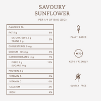 Eve's Crackers Savoury Sunflower Seed Keto Crackers Nutrition on SwitchGrocery
