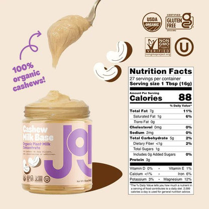 JOI Organic Cashew Plant Milk Base Nutrition