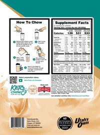 Keto Chow Eggnog Shake Nutrition on SwitchGrocery