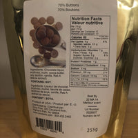 back of package - Coco Polo low carb milk chocolate baking buttons on SwitchGrocery Canada